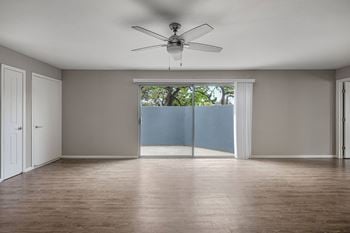 Plank flooring *in select units